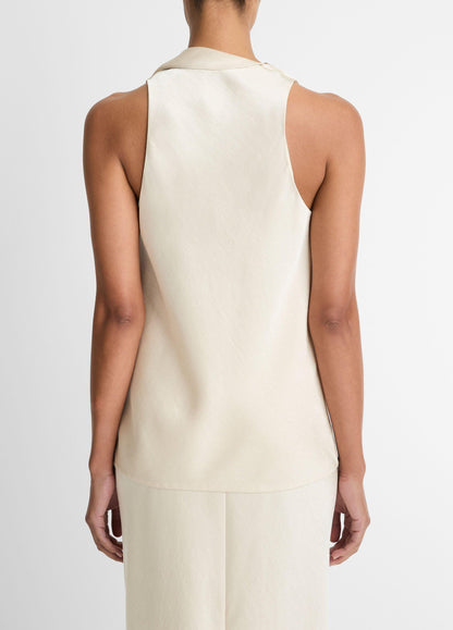 FLUID SATIN SCARF TOP