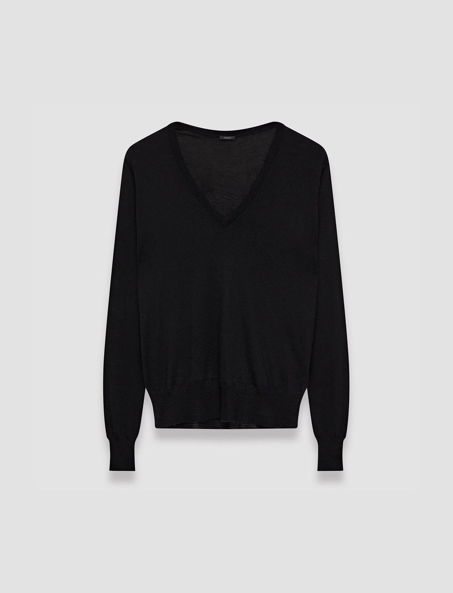 CASHAIR V- NECK JUMPER BLACK