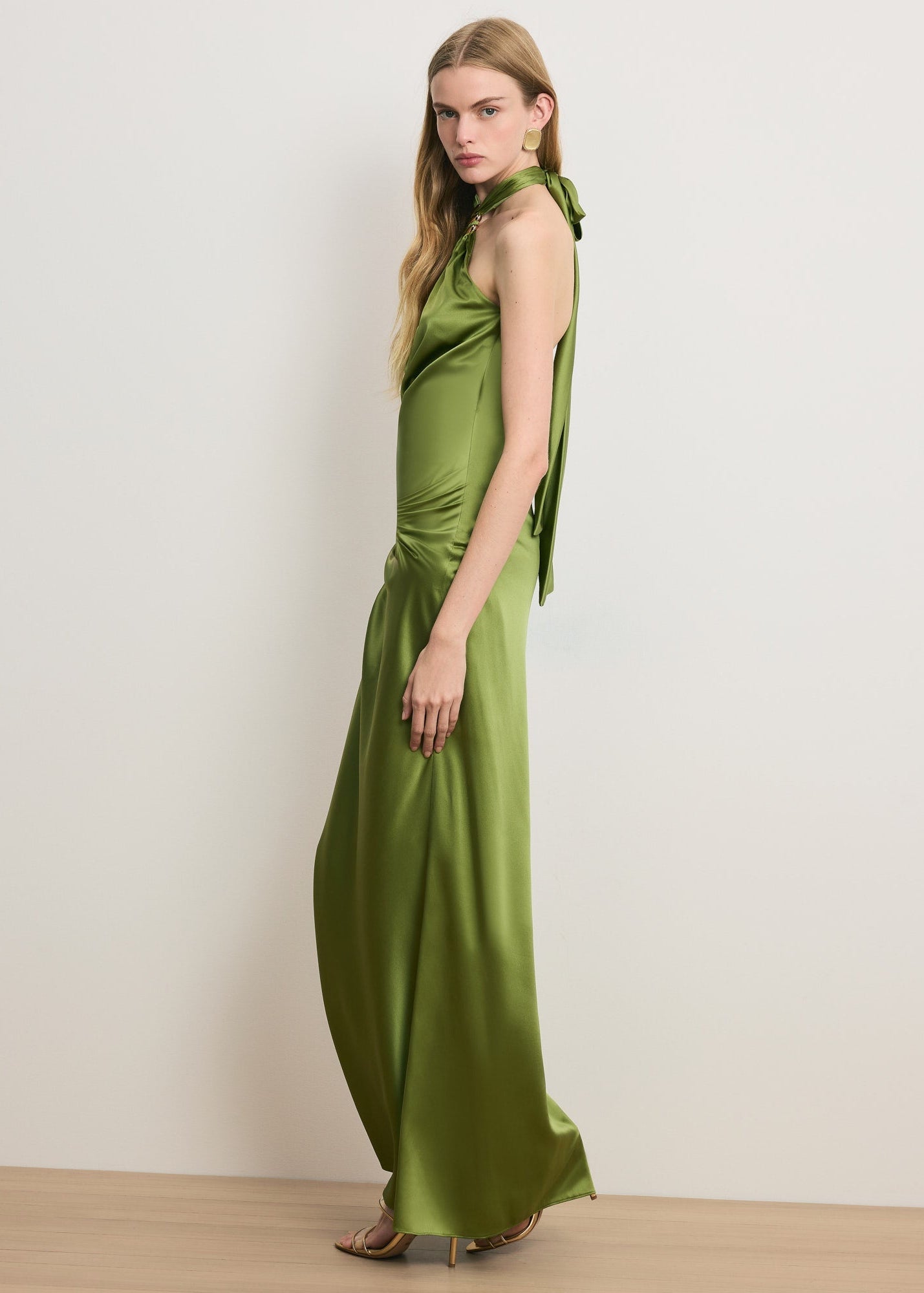 Veronica Beard Izaren Halter Maxi Dress in Cactus - view 1