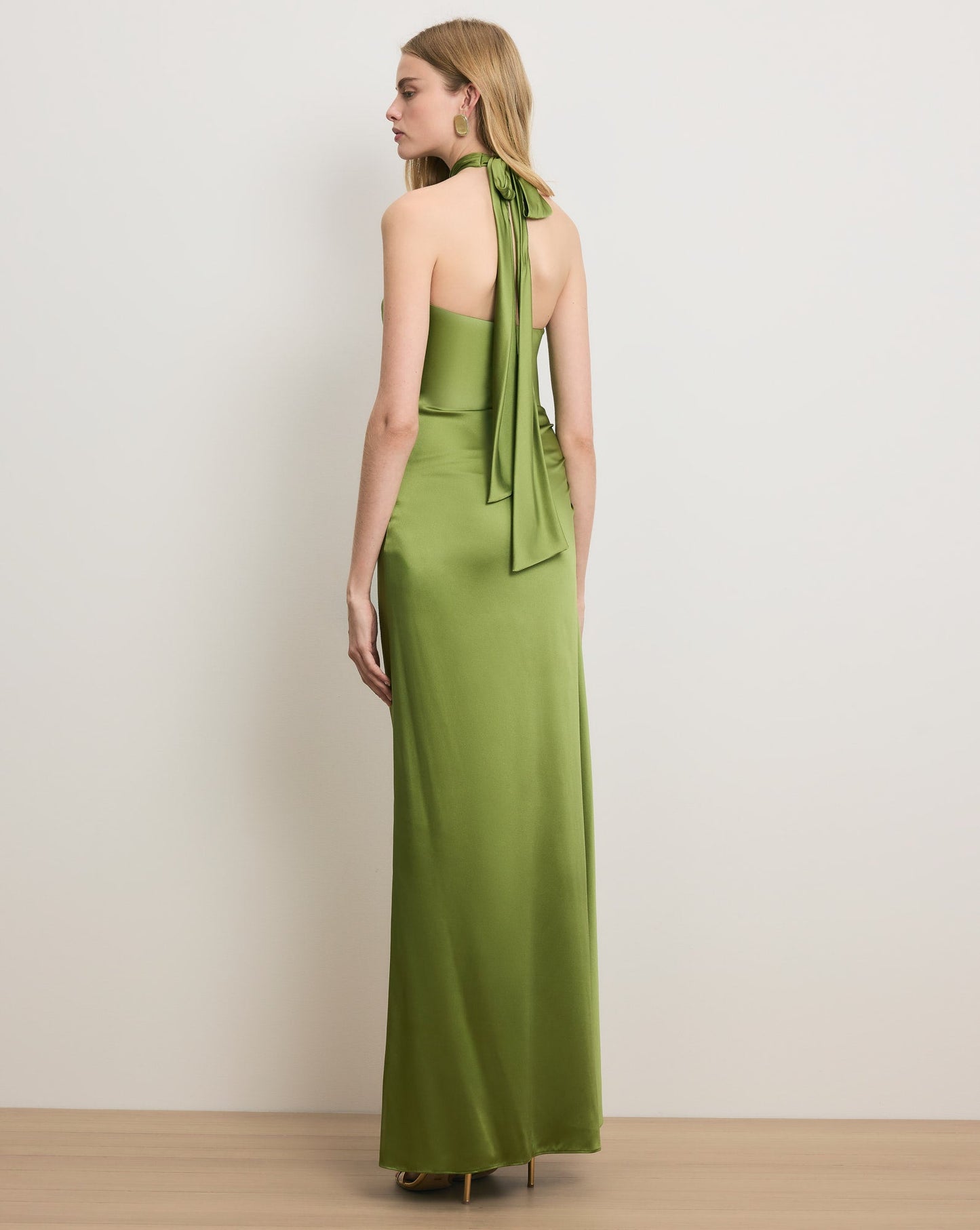 Veronica Beard Izaren Halter Maxi Dress in Cactus - view 2
