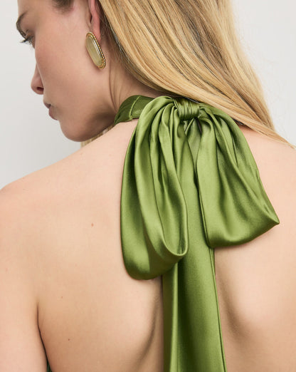 Veronica Beard Izaren Halter Maxi Dress in Cactus - view 3