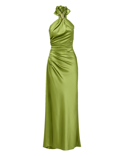 Veronica Beard Izaren Halter Maxi Dress in Cactus - view 4