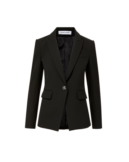 SINGLE BREASTED MILLER DICKEY BLAZER IN BLACK