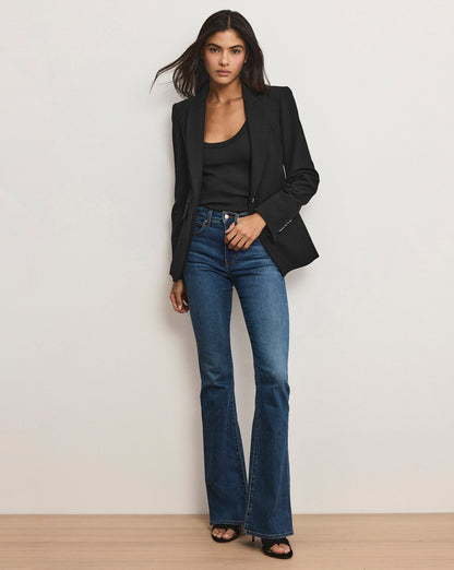 SINGLE BREASTED MILLER DICKEY BLAZER IN BLACK