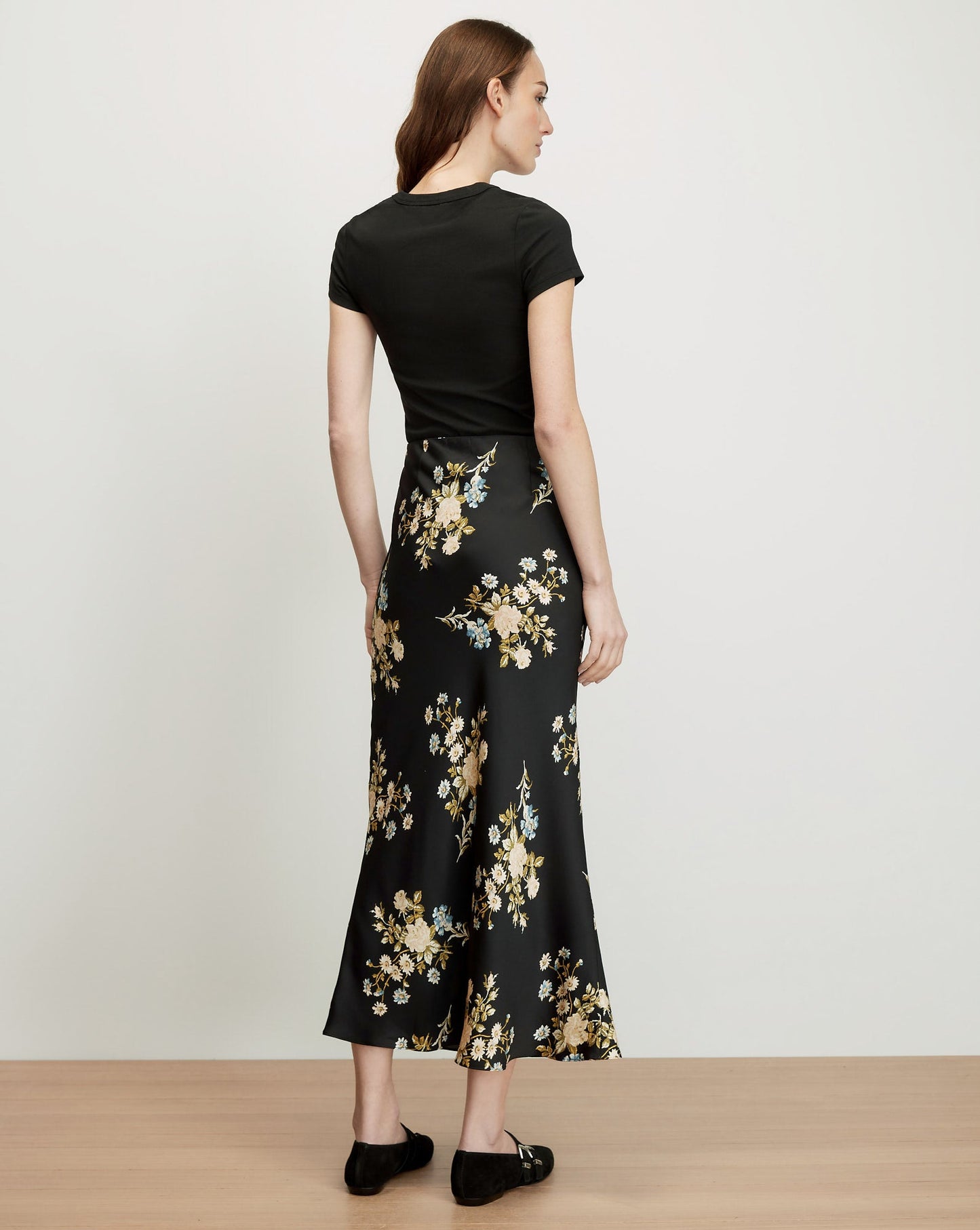CLOVER SKIRT IN BLACK MULTI