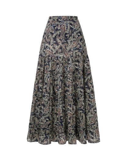 HEATHERALYN SKIRT IN NAVY MULTI