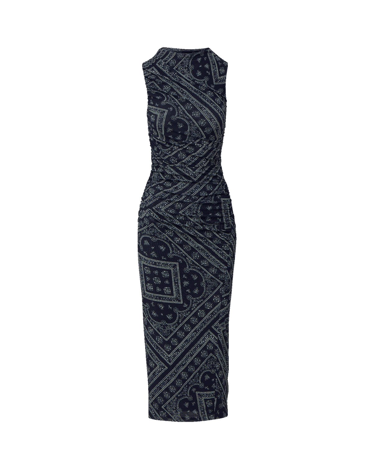 SYLVIANI DRESS IN NAVY/DOVE