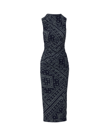 SYLVIANI DRESS IN NAVY/DOVE