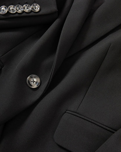 SINGLE BREASTED MILLER DICKEY BLAZER IN BLACK