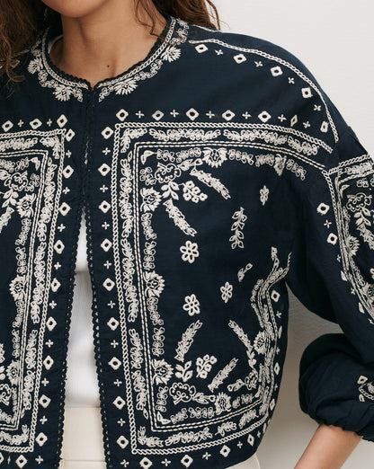 DRAKE BANDANA JACKET IN NAVY