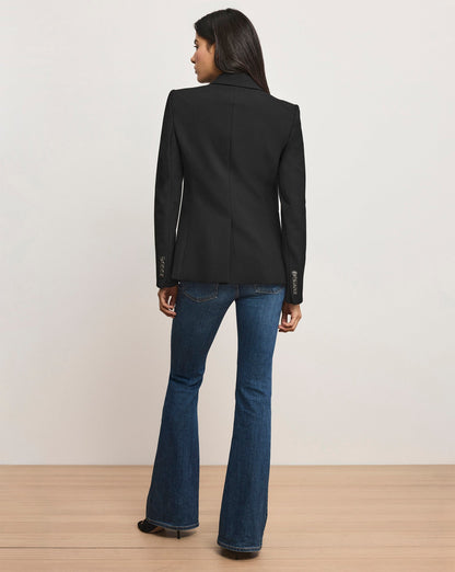 SINGLE BREASTED MILLER DICKEY BLAZER IN BLACK
