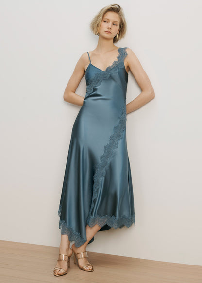 VERNON DRESS IN BLUE STEEL