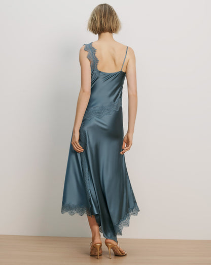 VERNON DRESS IN BLUE STEEL