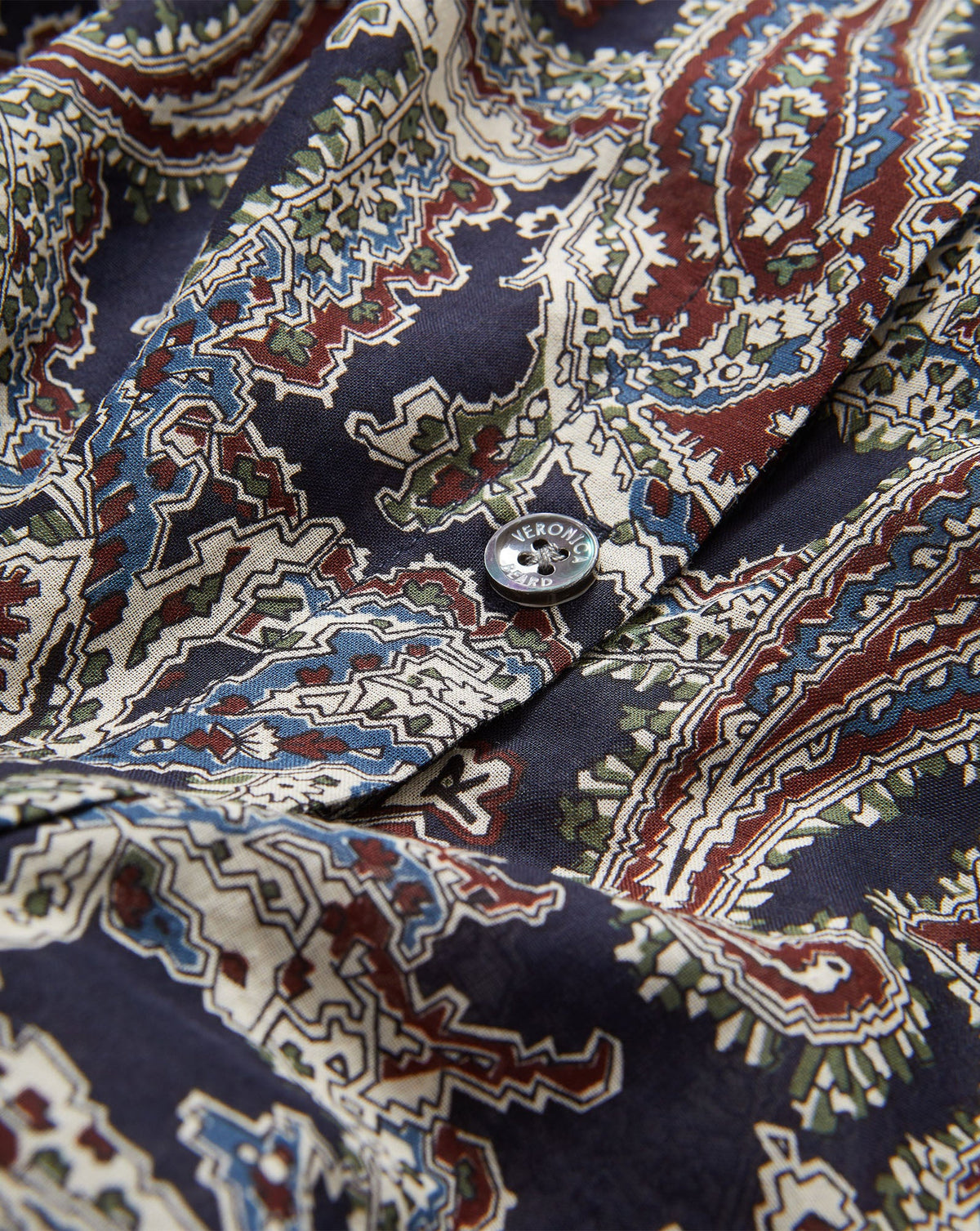 3/4 ASHLYNN BLOUSE IN NAVY MULTI