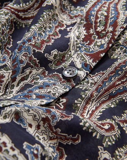 3/4 ASHLYNN BLOUSE IN NAVY MULTI