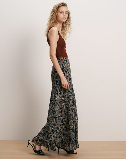 HEATHERALYN SKIRT IN NAVY MULTI