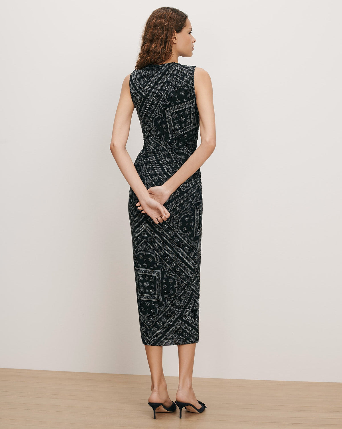 SYLVIANI DRESS IN NAVY/DOVE
