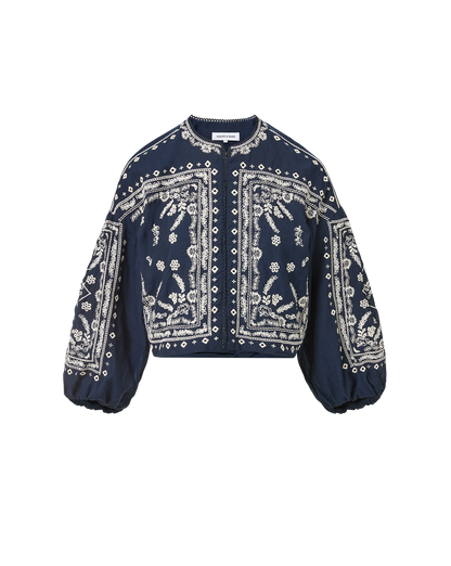 DRAKE BANDANA JACKET IN NAVY