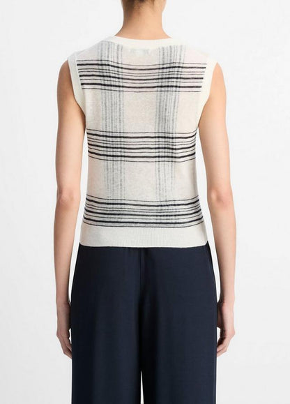 FEATHERWEIGHT PLAID WOOL VEST