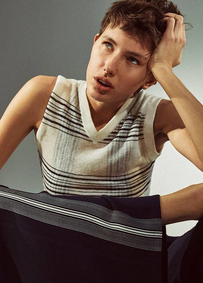 FEATHERWEIGHT PLAID WOOL VEST