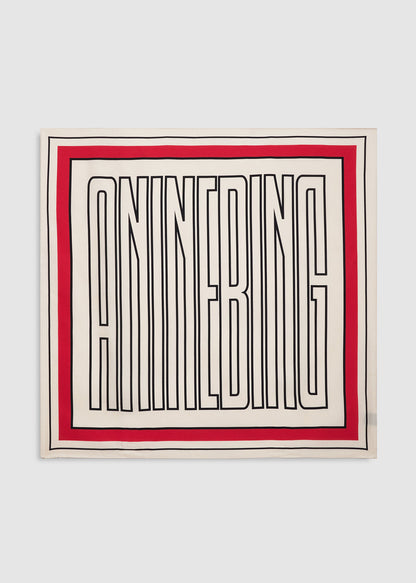 ANINE BING York Silk Scarf In Tango Red - image 1