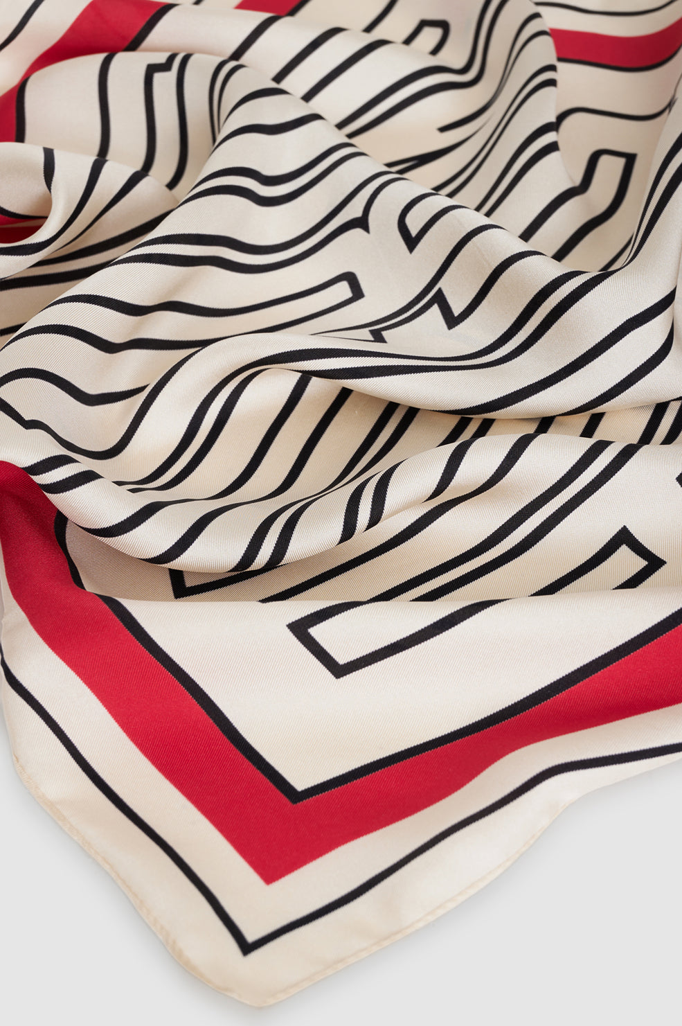 ANINE BING York Silk Scarf In Tango Red - image 3