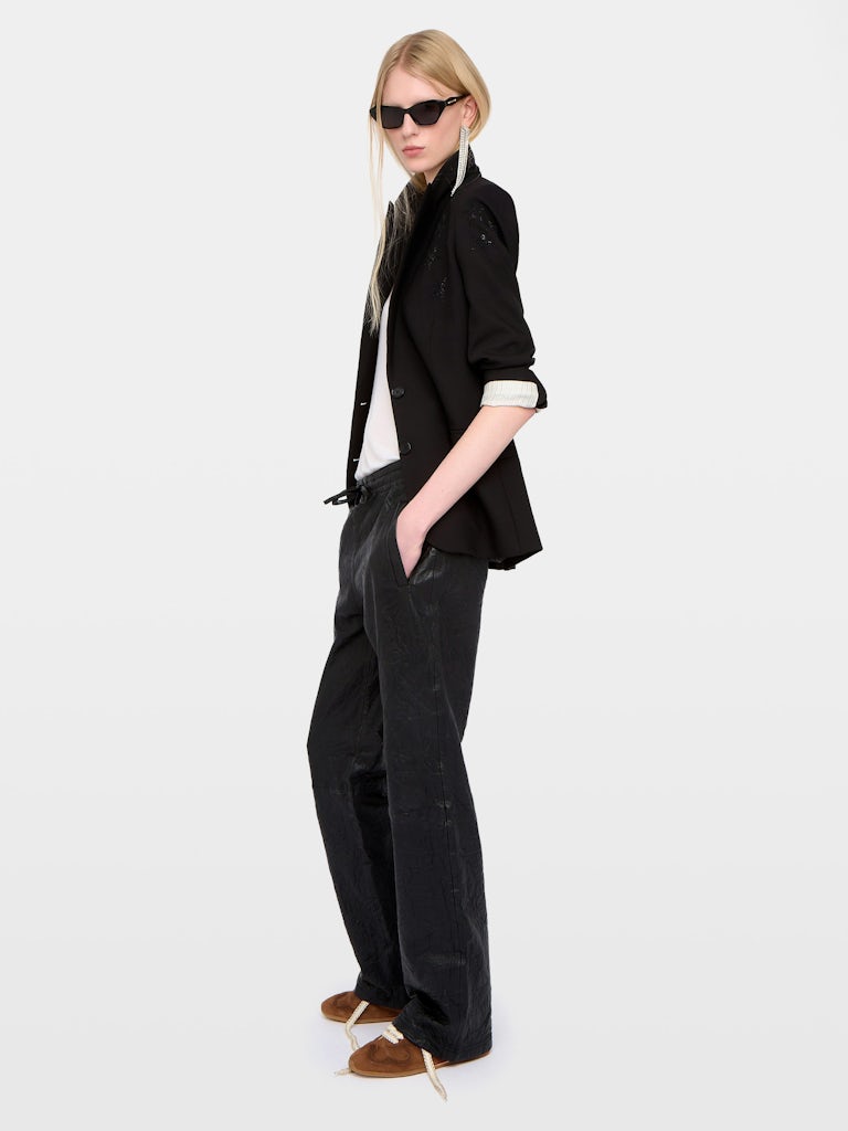 POCHA CUIR FROISSE LEATHER PANT