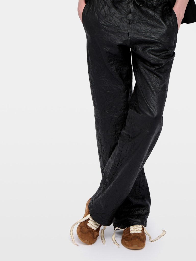 POCHA CUIR FROISSE LEATHER PANT