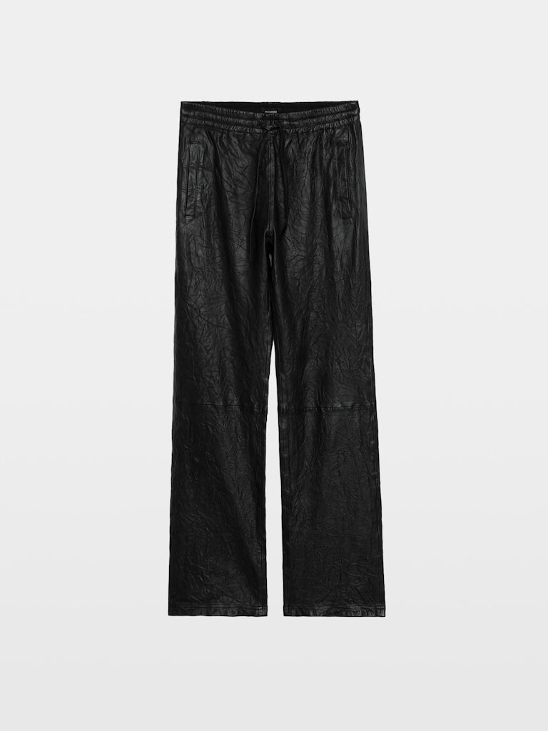 POCHA CUIR FROISSE LEATHER PANT