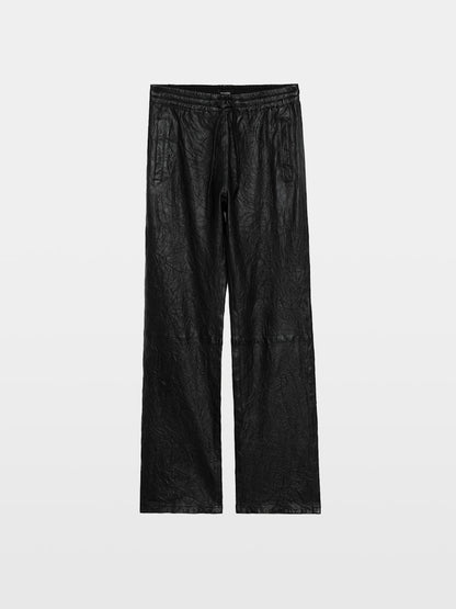 POCHA CUIR FROISSE LEATHER PANT