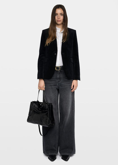VAVY VELVET BLACK BLAZER