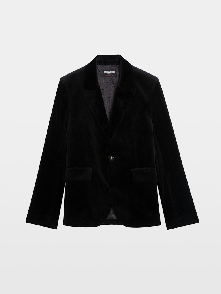 VAVY VELVET BLACK BLAZER
