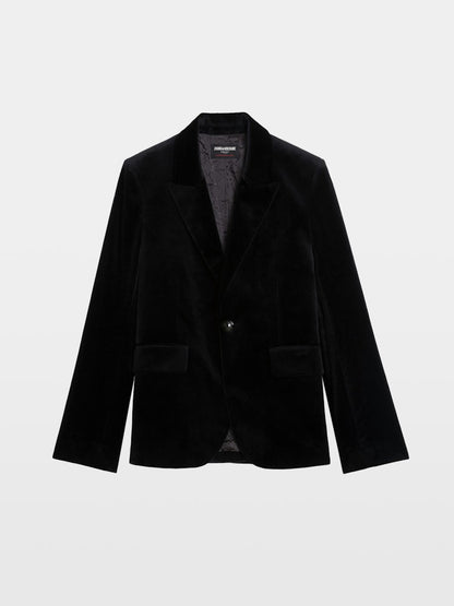 VAVY VELVET BLACK BLAZER
