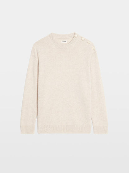 SWYNA LC BIJOUX CREAM SWEATER