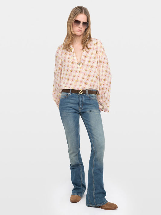 TORNY SMOOTH MIRROR FLOWERS BLOUSE