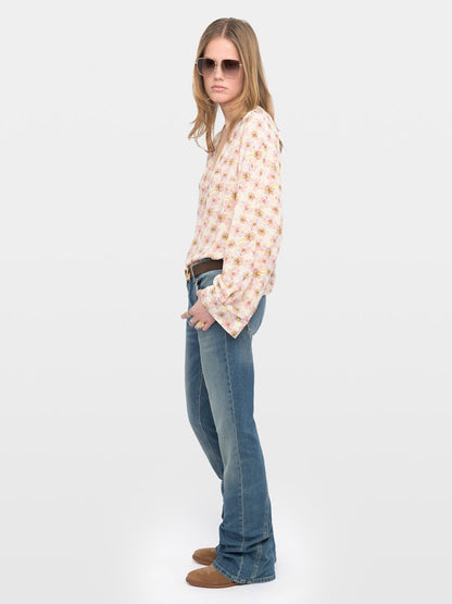 TORNY SMOOTH MIRROR FLOWERS BLOUSE
