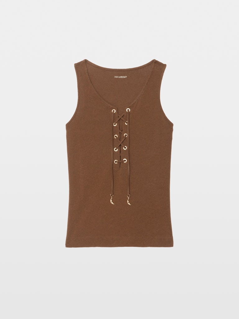 ANA LIN LAVE RIBBED SINGLET