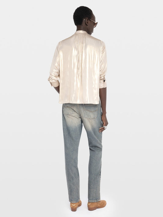 TINK SATIN GOLD BLOUSE