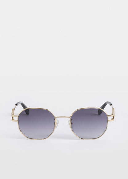 sunglasses metal frame blue lense