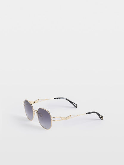 ZV26S1 METAL FRAME SUNGLASSES W WING DETAIL BLUE