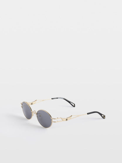 ZV26S2 OVAL METAL FRAME SUNGLASSES W WING