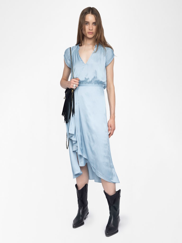 RANDALL SATIN CLOUD LONG DRESS