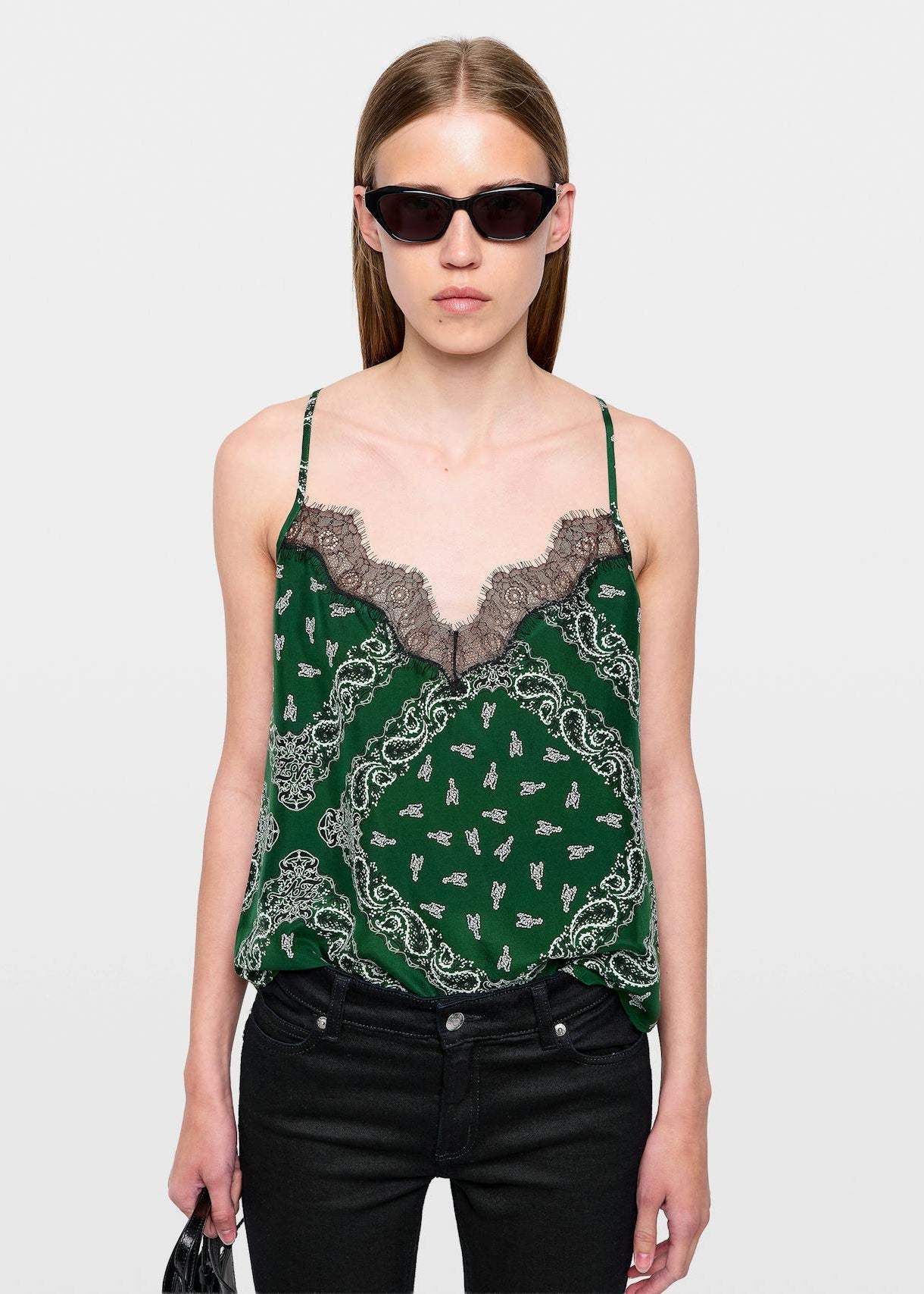 Cespa Silk Bandana Cami In Meadow by Zadig & Voltaire - view 1