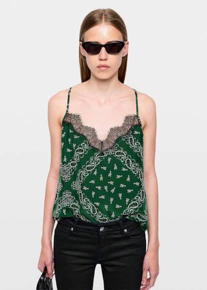 Cespa Silk Bandana Cami In Meadow by Zadig & Voltaire - view 1