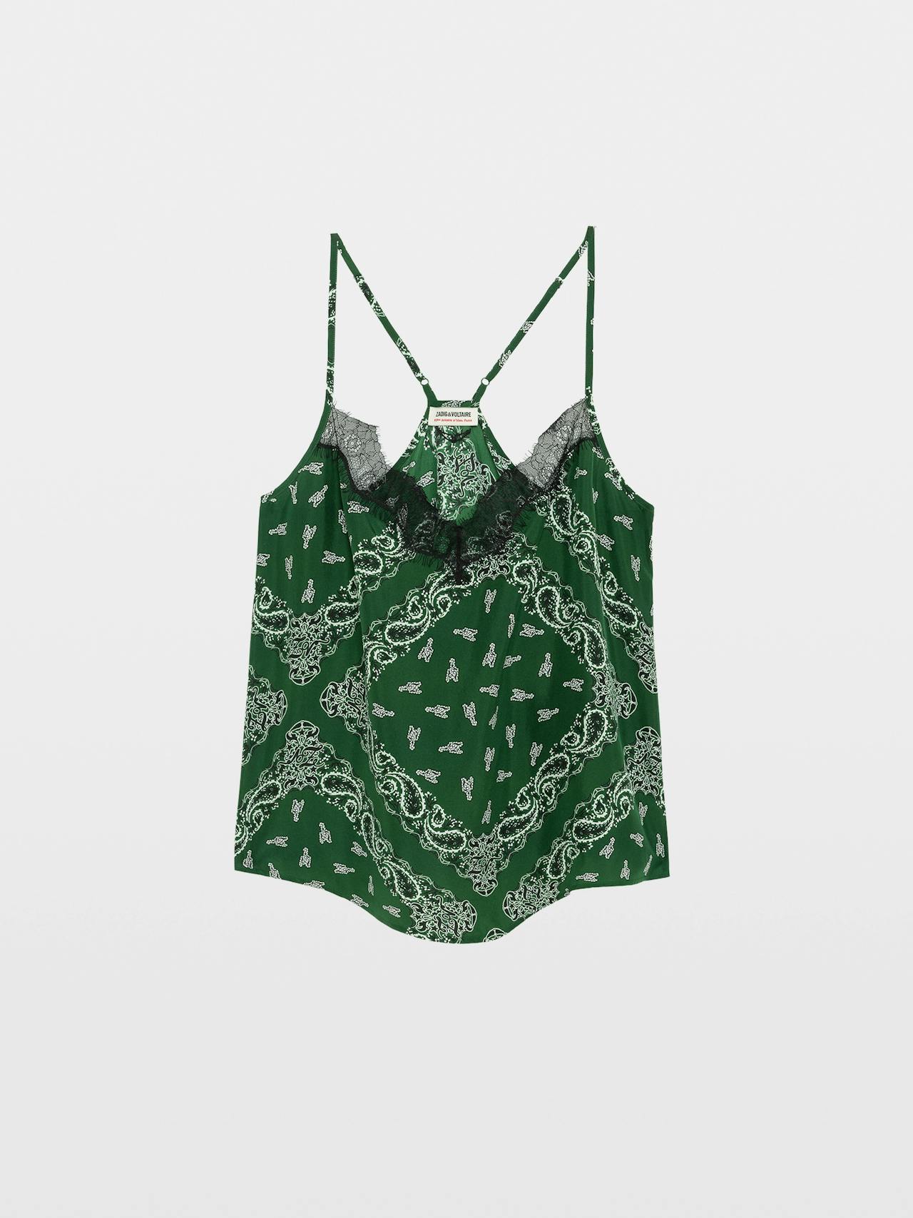 Cespa Silk Bandana Cami In Meadow by Zadig & Voltaire - view 4