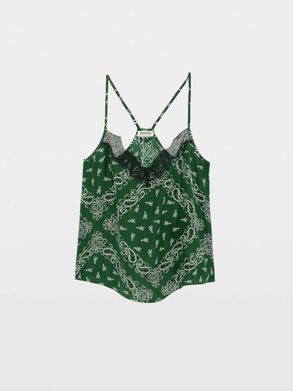 Cespa Silk Bandana Cami In Meadow by Zadig & Voltaire - view 4