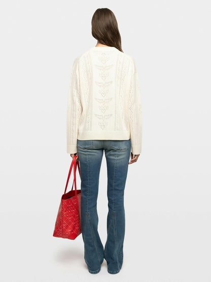 Markuz Lc Bandana Sweater In Ecru by Zadig & Voltaire - view 2