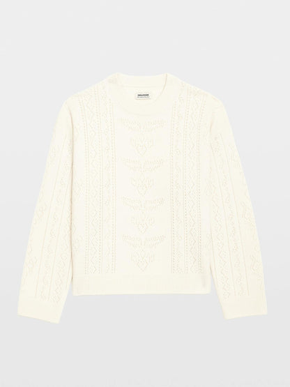 Markuz Lc Bandana Sweater In Ecru by Zadig & Voltaire - view 3