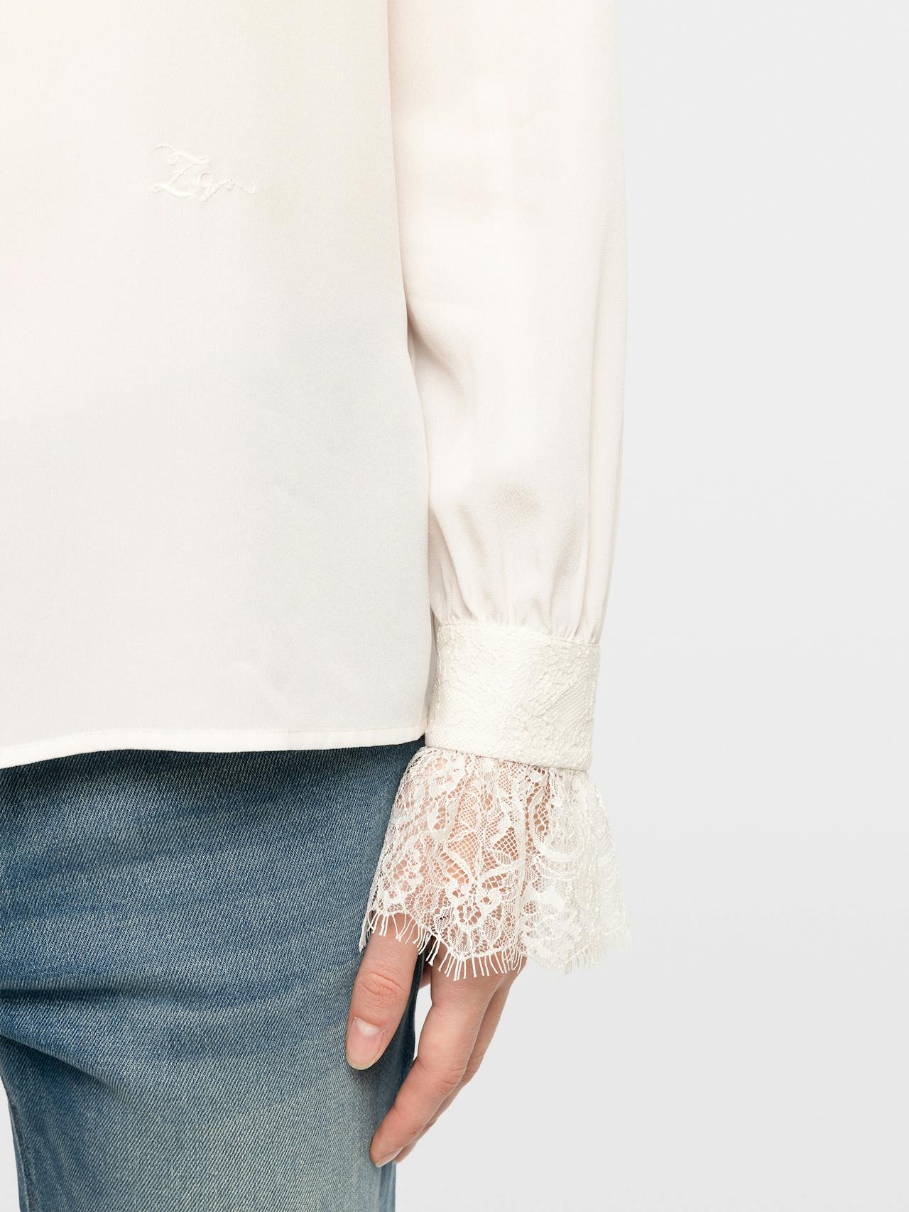 Thely Lace Cdc Blouse In Ecru by Zadig & Voltaire - view 3