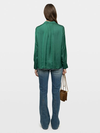 Tink Satin Blouse In Rain Forest by Zadig & Voltaire - view 3